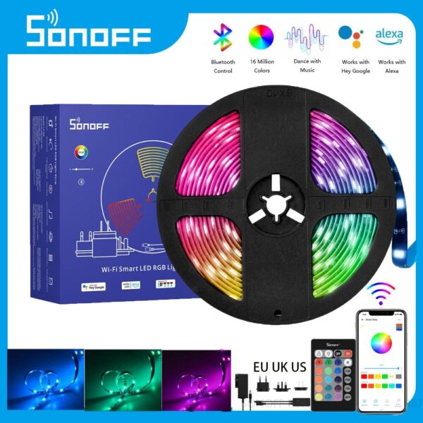 SONOFF L2 Smart LED Strip Light- Work With Alexa, Google Home, Dance With Music (16 Feet, Sonoff L2)